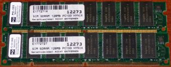 2x 128MB Hynix PC133 SIM SDRAM PQI MS3828UHY